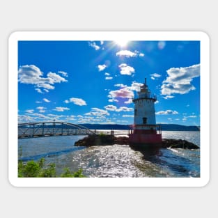 Lighthouse In The Sun Sticker